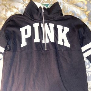 Quarter Zip Victoria Secret Pink Sweatshirt